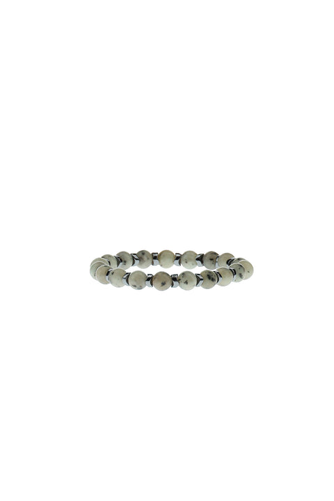 Medium Gray Natural Stone Bracelet