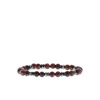 Dark Red Natural Stone Bead Bracelet