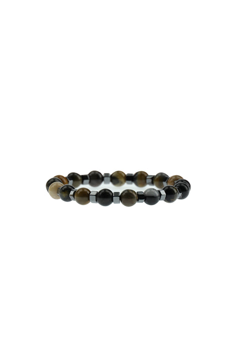 Medium Gray Beaded Bracelet