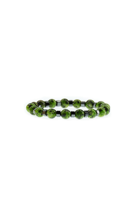 Dark Green Beaded Bracelet