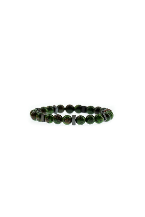 Dark Green Beaded Bracelet