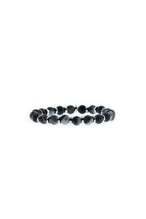 Medium Anthracite Bead Bracelet
