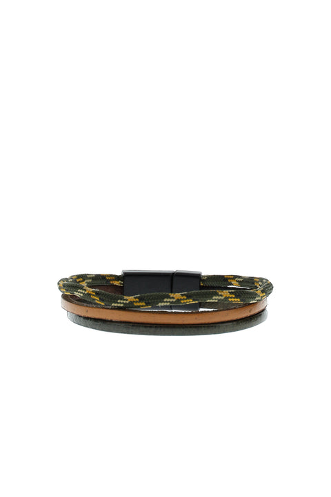 Medium Khaki Leather Bracelet