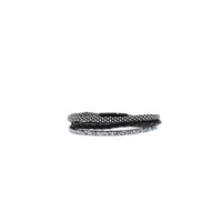 Black 2-Piece Leather Bracelet