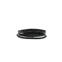 Dark Brown 2-Piece Leather Bracelet