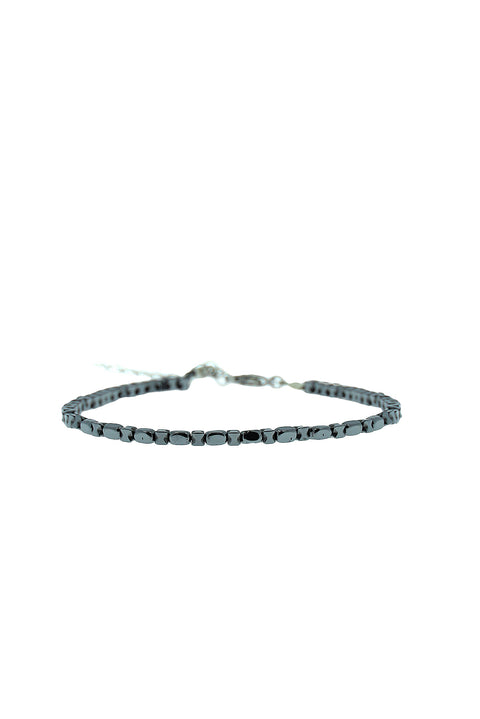 Metallic Gray Steel Bracelet
