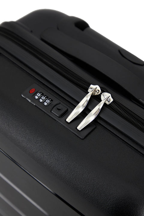 Black PP Small Cabin-Size Suitcase
