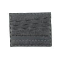 Medium Grey Leather Card Holder