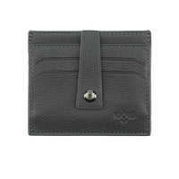 Medium Grey Leather Card Holder