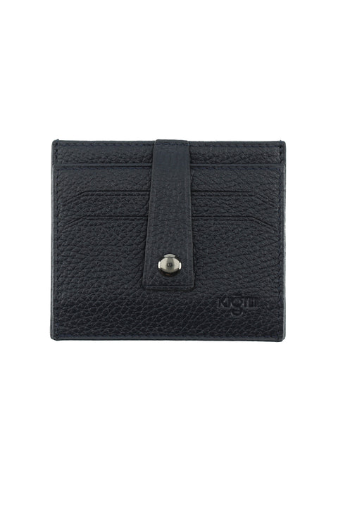 Dark Navy Leather Card Holder