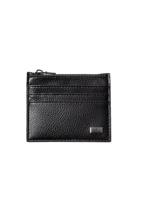 Black Card Holder with Money Compartment and Gift Box