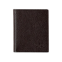 Dark Brown Patterned Horizontal Card Holder Wallet with Money Compartment