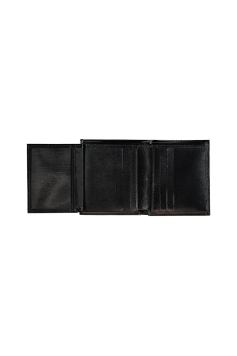Black Leather Wallet with Card Holder and Money Compartment, in a Gift Box