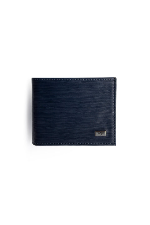 Medium Navy Blue Patterned Wallet with Card Holder and Money Compartment, Gift Box Included