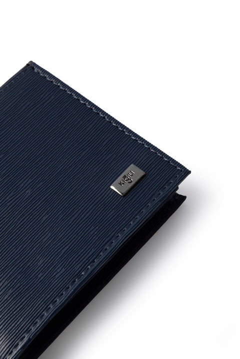 Medium Navy Blue Patterned Wallet with Card Holder and Money Compartment, Gift Box Included