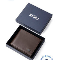 Medium Brown Plain Wallet with Card Holder and Money Compartment, Gift Box Included