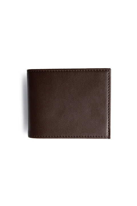 Medium Brown Plain Wallet with Card Holder and Money Compartment, Gift Box Included