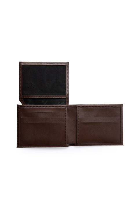 Medium Brown Plain Wallet with Card Holder and Money Compartment, Gift Box Included