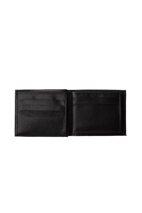 Black Plain Wallet with Money Compartment and Gift Box, Card Holder