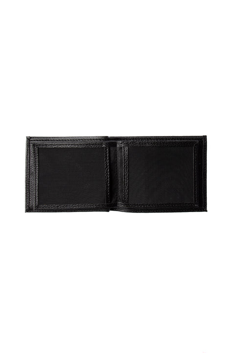 Black Plain Wallet with Money Compartment and Gift Box, Card Holder