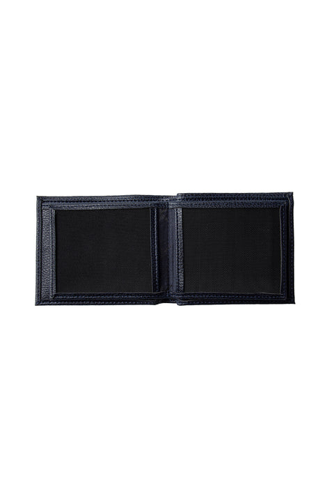 Medium Navy Blue Plain Wallet with Coin Compartment and Gift Box