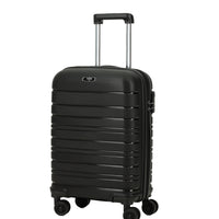 Black PP Striped Small Cabin Size Suitcase
