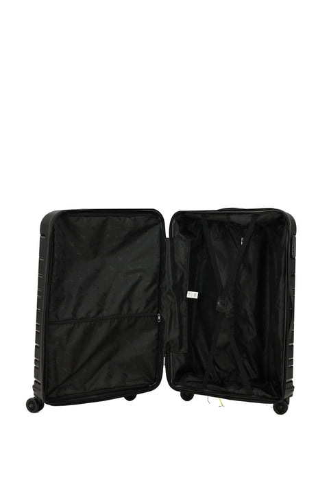 Black PP Striped Small Cabin Size Suitcase