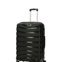 Large Black PP Patterned Suitcase
