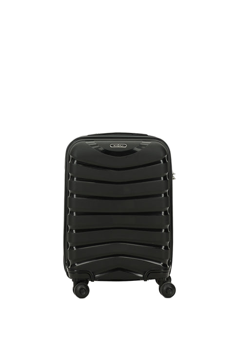 Large Black PP Patterned Suitcase