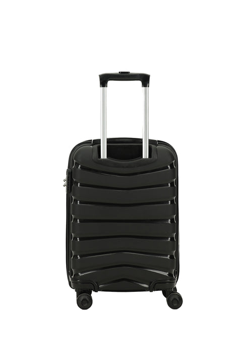 Large Black PP Patterned Suitcase