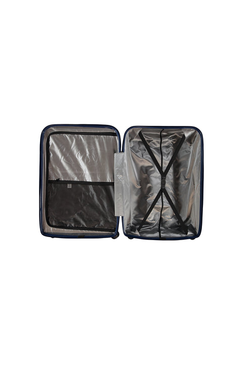 Dark Navy Blue PP Patterned Large Suitcase