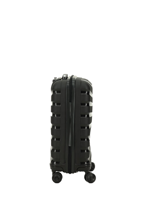 Black PP Patterned Small Cabin Size Suitcase