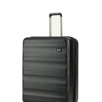 Black ABS Patterned Medium Size Suitcase