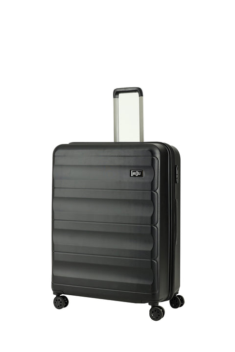 Black ABS Patterned Medium Size Suitcase