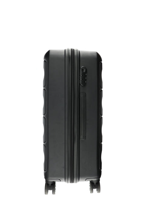 Black ABS Patterned Medium Size Suitcase
