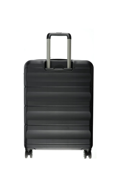 Black ABS Patterned Medium Size Suitcase