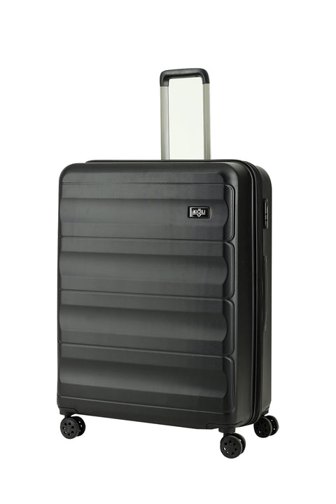 Large Black ABS Patterned Suitcase