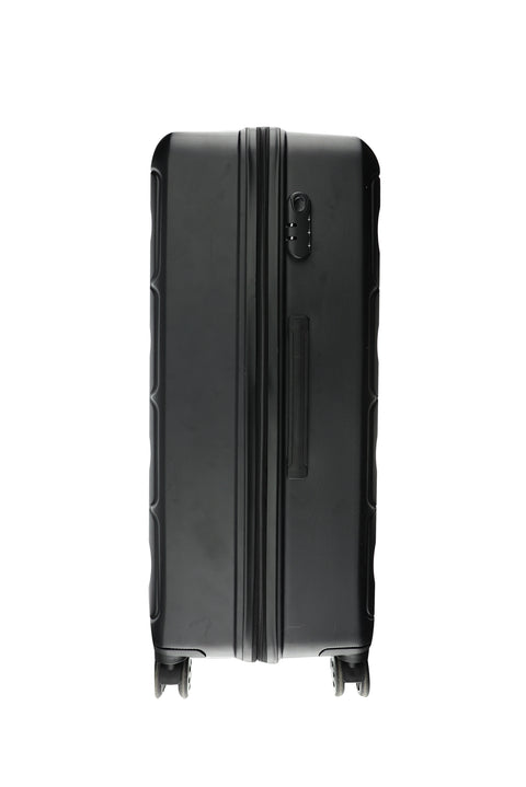 Large Black ABS Patterned Suitcase