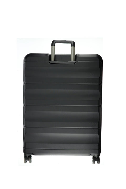 Large Black ABS Patterned Suitcase