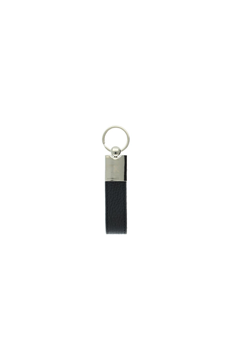 Black 2-Piece Leather Card Holder & Keychain Set