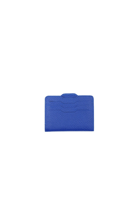 Navy Blue 2-Piece Leather Card Holder & Keychain Set