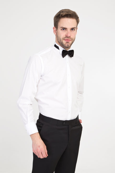 White Wing Collar Classic Cotton Shirt