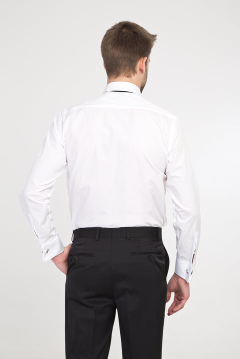 White Wing Collar Classic Cotton Shirt