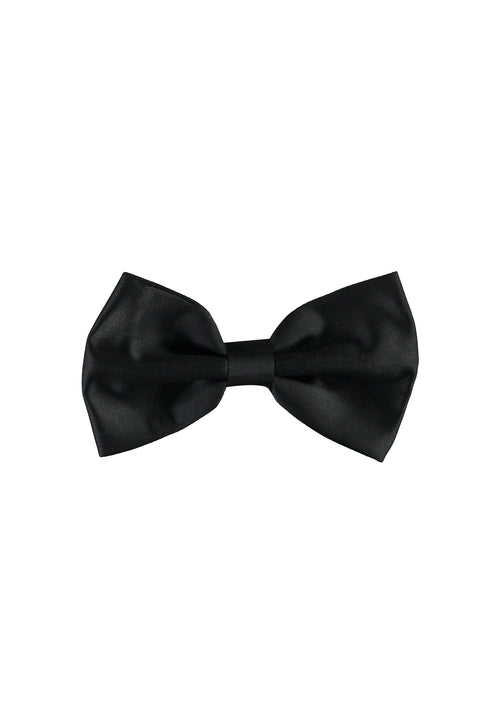 Black Kigili Plain Satin Bow Tie