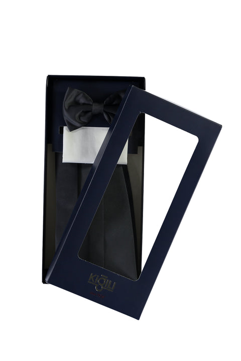 Navy Blue Bow Tie Set