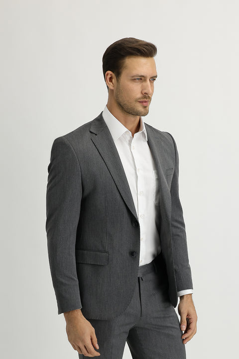 Medium Gray 6 Drop Regular Fit Standard Cut Suit
