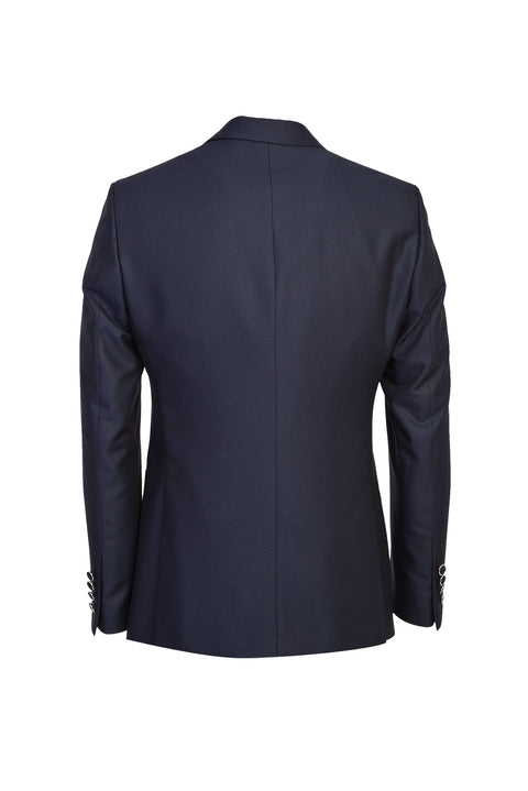 Mid Navy 7 Drop Slim Fit Pointed Lapel Tuxedo & Groom Suit