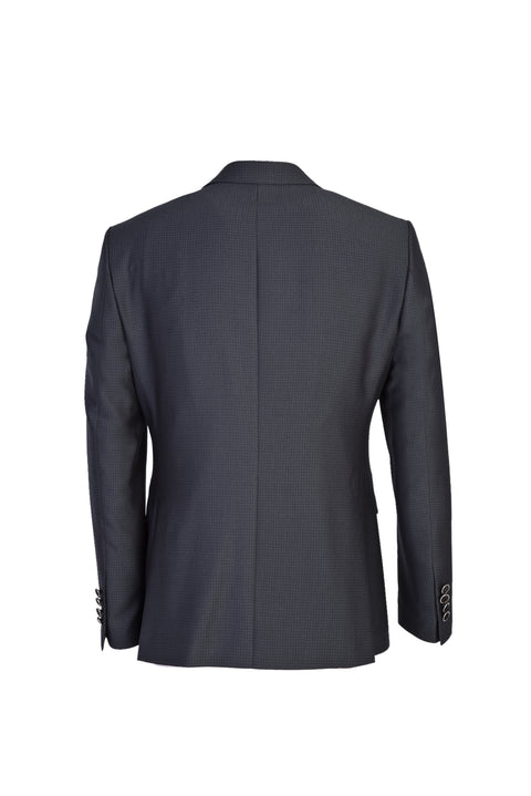 Dark Gray Mono Collar 7 Drop Slim Fit Patterned Tuxedo & Groom Suit