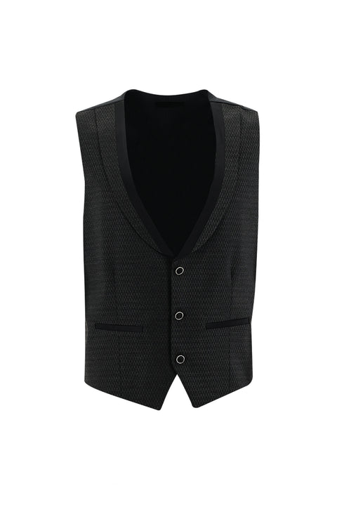 Dark Gray 7 Drop Slim Fit Tuxedo & Groom Suit