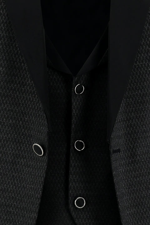 Dark Gray 7 Drop Slim Fit Tuxedo & Groom Suit